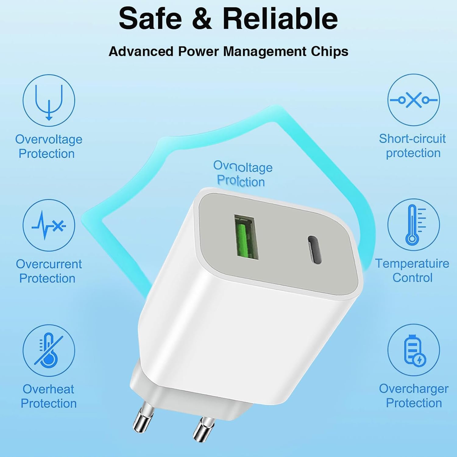 Nabíječka 20w pro XIAOMI s funkcí ochrany přebití a rychlého přenosu